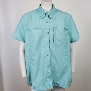 L.L. Bean Tropicwear shirt XL Pale Turquoise